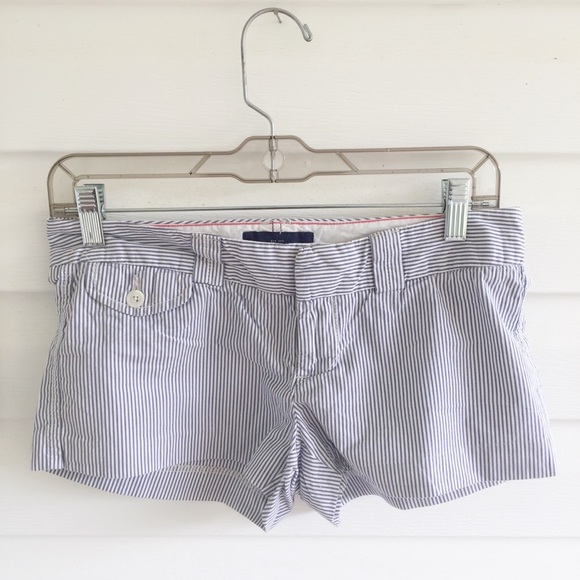American Eagle Outfitters Pants - American Eagle Blue and White Striped Short Shorts